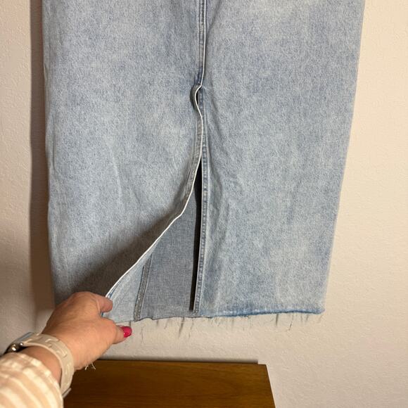 Women's Blank NYC Denim Blue Jean Patchwork Midi Skirt Size 27 NEW - Picture 9 of 10